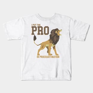 I put the PRO in procrastination (yellow) Kids T-Shirt